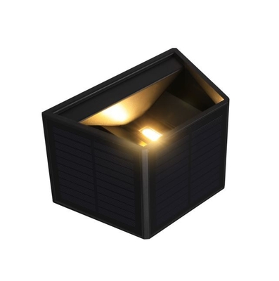 Beam Angle Adjustable Solar Wall Light Up Down 3000k Rgb 3 Face Ip54
