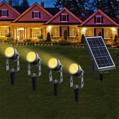 80lm/W 500mA RGB Solar Garden Lights Landscape Lampx4 20Hrs Discharge