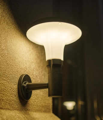 8hrs Charging 22.5WH Solar Powered Garden Lights 4.5W Round LED Wall Lights